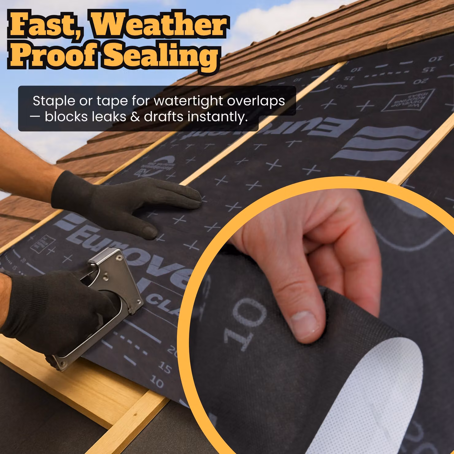 Novecrafto Breathable Membrane Roofing Underlay, 150 GSM, Black, W/D/H: 1.5 x 50 m – 7