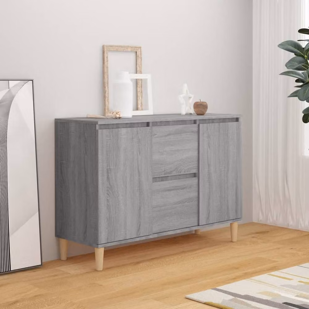 Berkfield Home Grey Sonoma Sideboard, W/D/H: 103.5 x 35 x 70 cm – 2