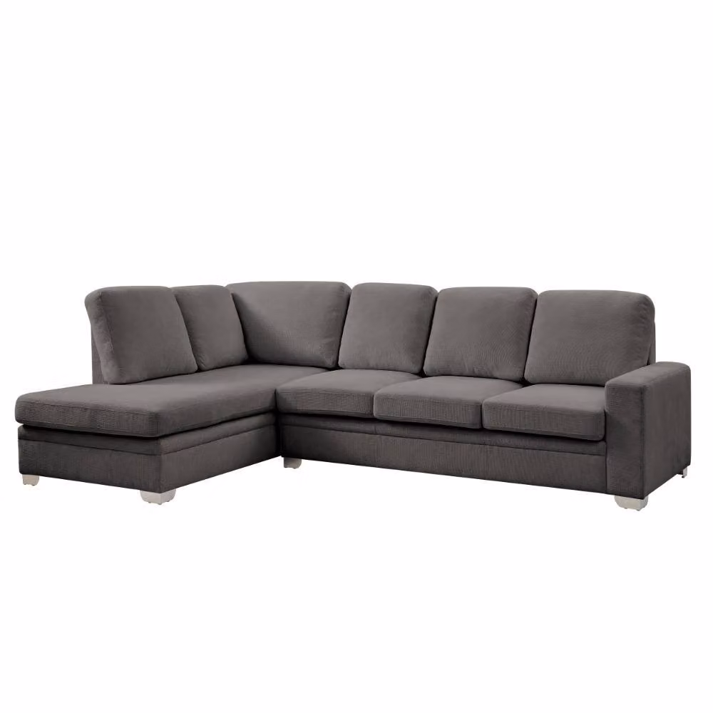 Home Detail Alcott L-Shape Corner Sofa, Left Hand Facing, Grey Fabric – 2