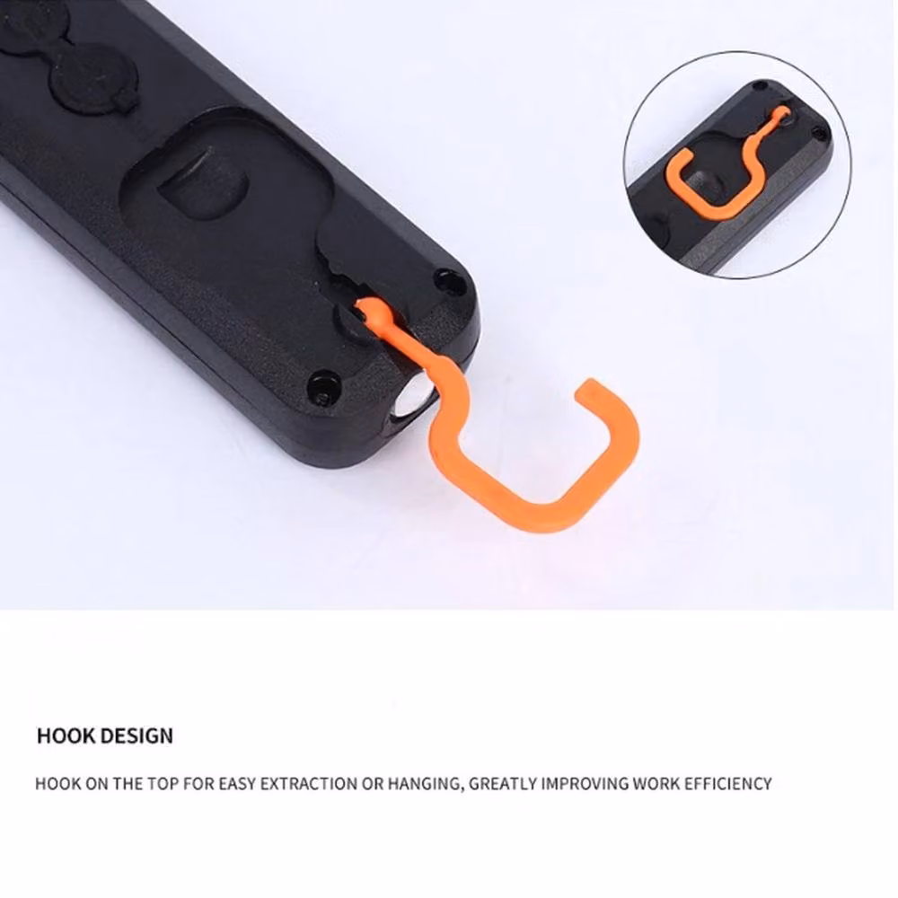 NESTLUNE 2 COB LED Cordless Magnetic Work Light with USB Rechargeable Battery in Orange – 5