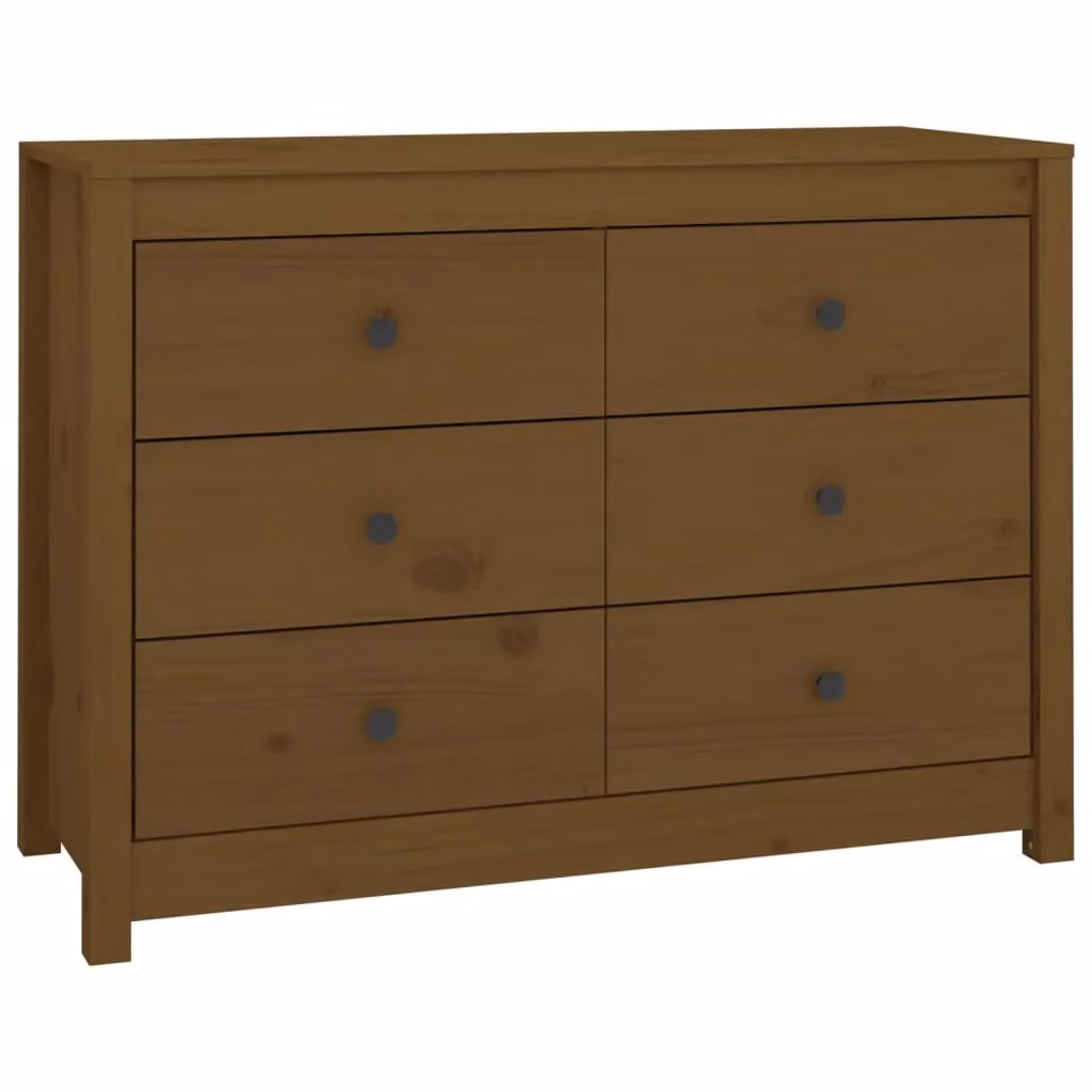 Berkfield Home Rustic Side Cabinet in Honey Brown Solid Pine Wood, W: 100 cm, D: 40 cm, H: 72 cm – 2