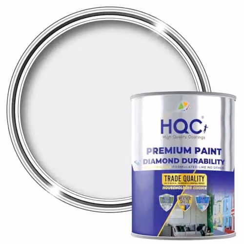 HQC Paints Barn Paint in Grey, 1 Litre, Quick-Drying Weatherproof Satin Gloss Wood Paint – 1