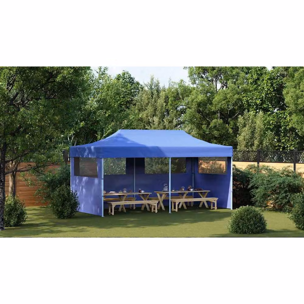 Berkfield Home Blue Foldable Pop-up Party Tent W: 6 m, D: 3 m – 3