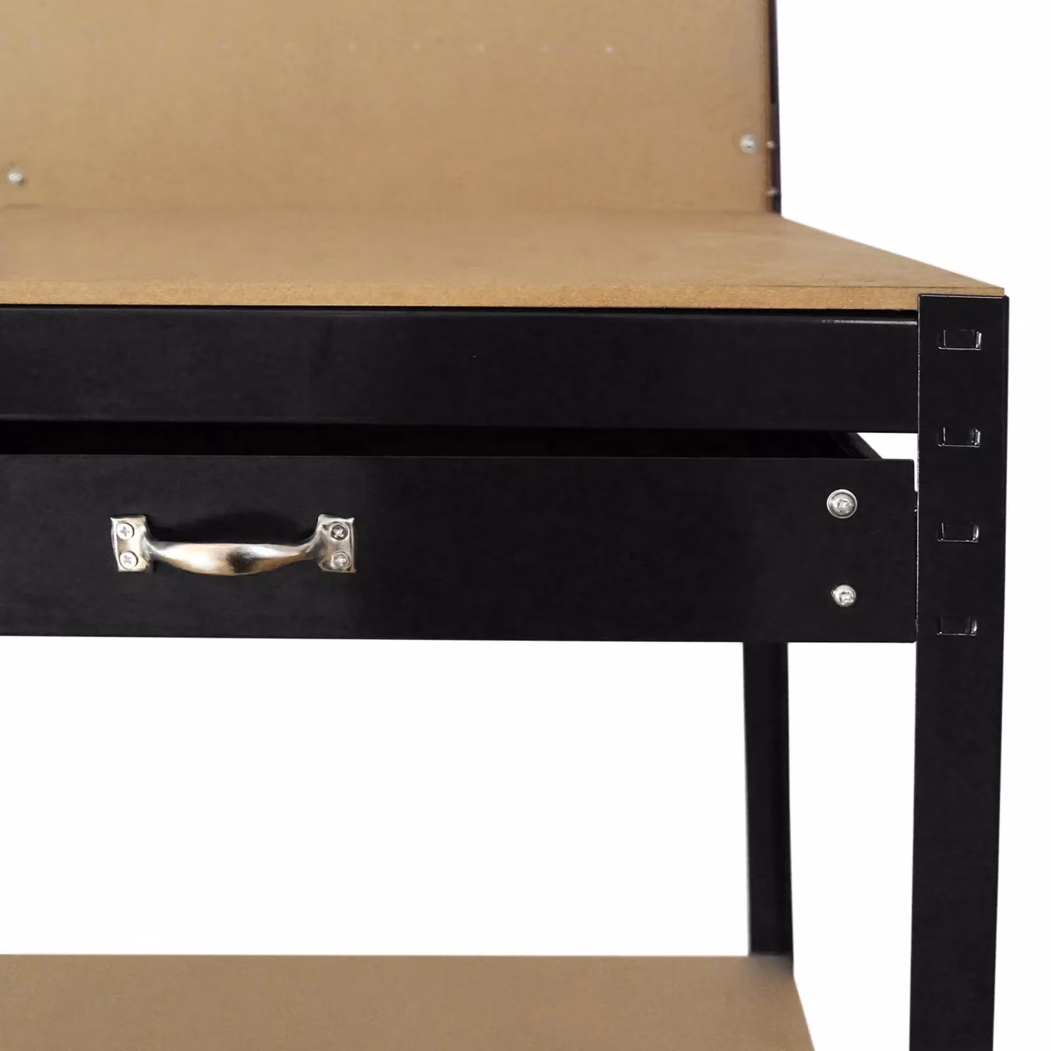 Monstershop Workbench with Pegboard in Black, W/D/H: 120 x 60 x 155 cm – 6