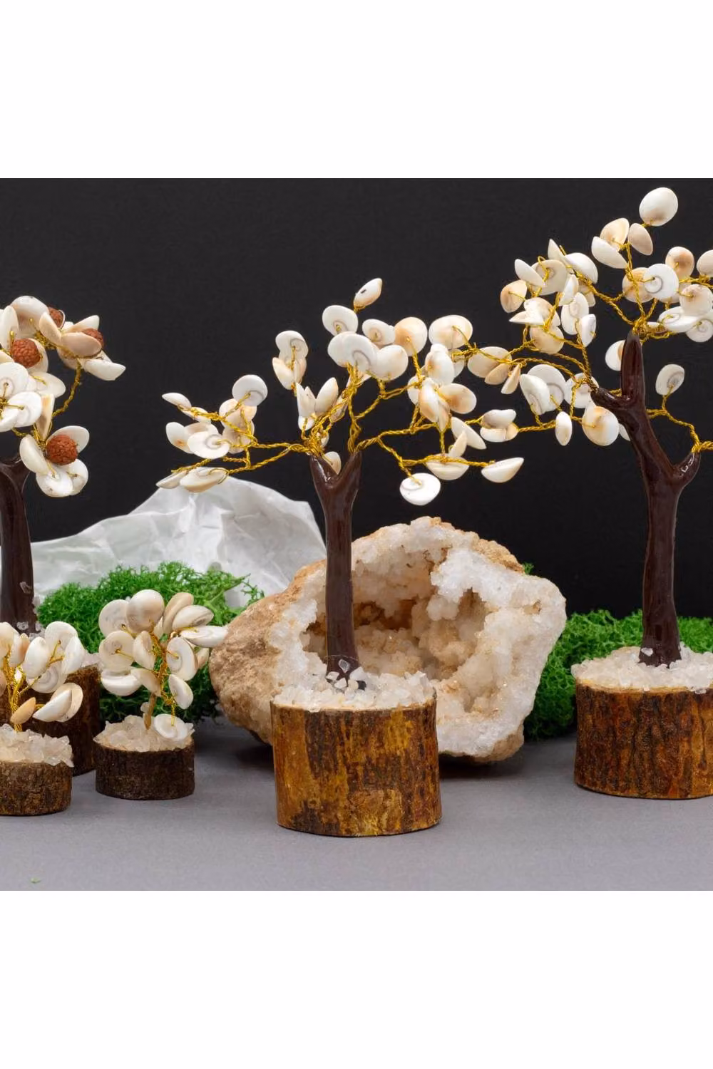 KDMD Med Gomati Chakra Tree with 45 Stones Spiritual Decor in White – 3