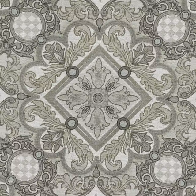 House Llewelyn-Bowen Festivo Printed Fabric Noir in Black, Beige and Multicolour