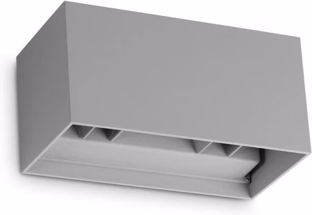 Netlighting Atom Grey Outdoor Up Down Wall Lamp with 4x LED, 2400lm, 4000K, IP54, 20 cm