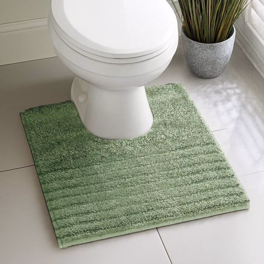 Velosso Linear Microfibre Non-Slip Bath and Pedestal Mat in Green, Small – 2
