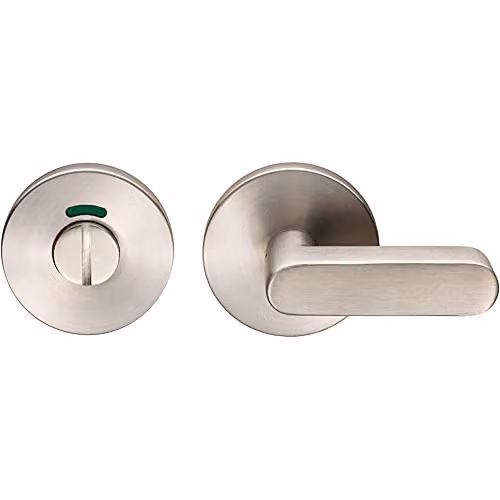 Loops Thumbturn Lock and Release Handle with Indicator in Satin Steel Silver, 64.5mm Handle