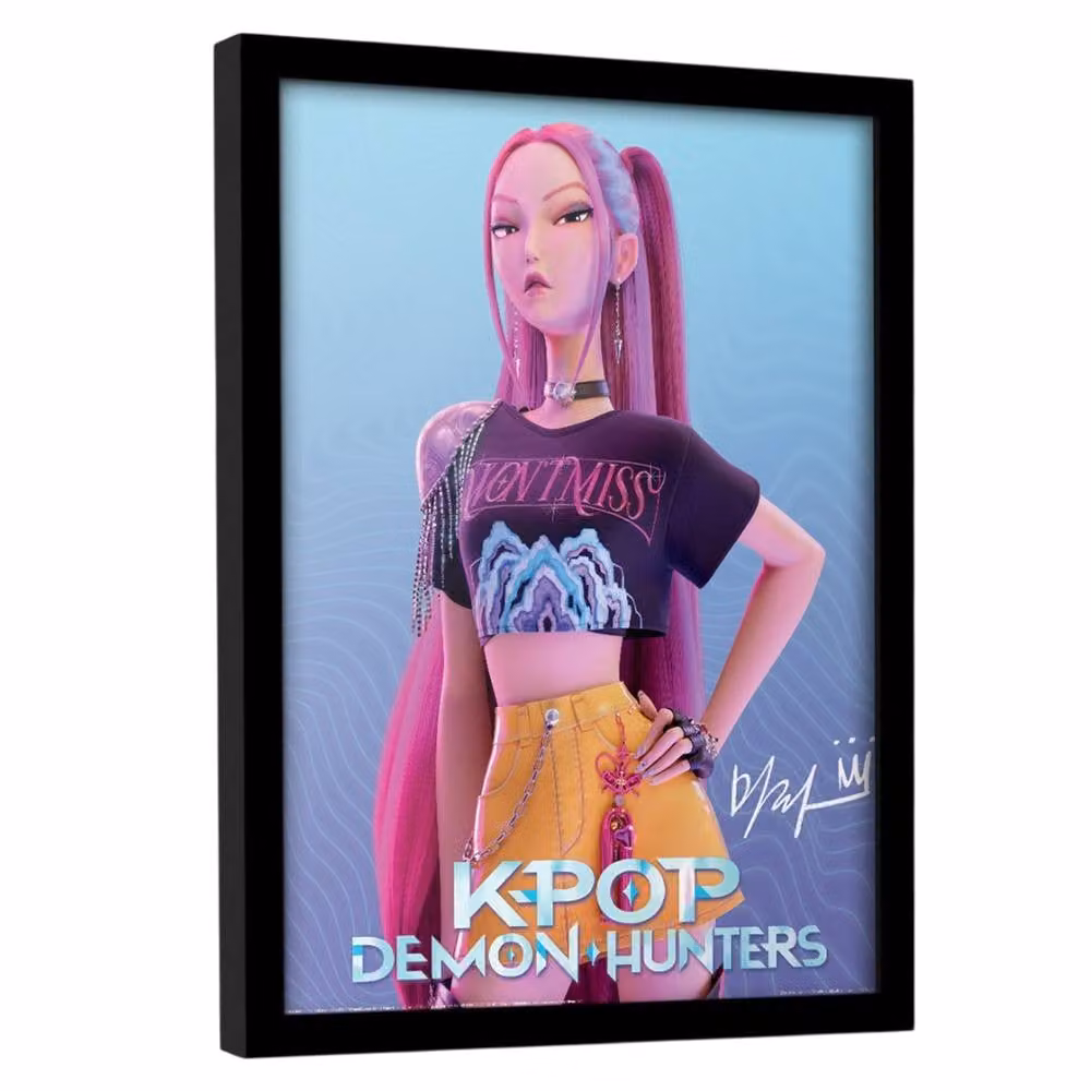 Netflix Mira Framed Paper Poster in Pink – 2
