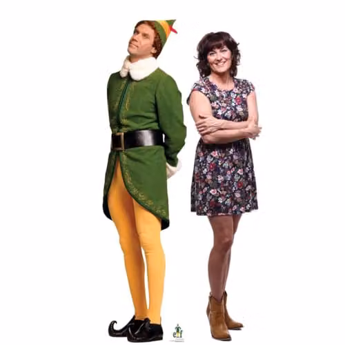 Star Cutouts SC1696 Buddy Elf Waiting For Christmas Lifesize Cardboard Cutout Multicolour Festive Party Decoration
