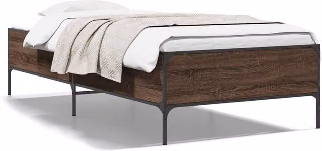 Berkfield Home Small Single Bed Frame in Brown Oak
