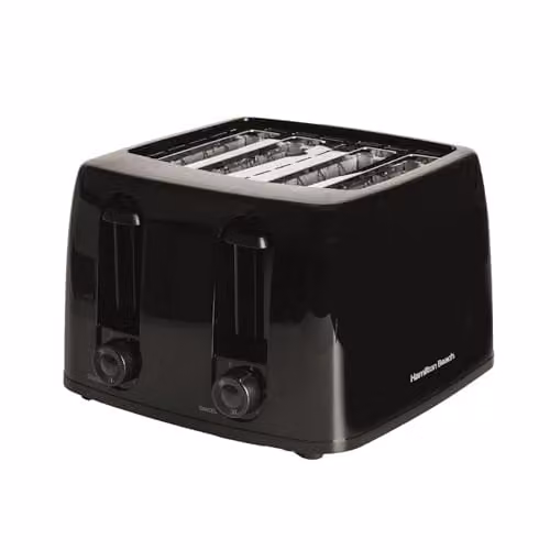 Hamilton Beach Essentials 4 Slice Toaster, 1300W, Black – 1