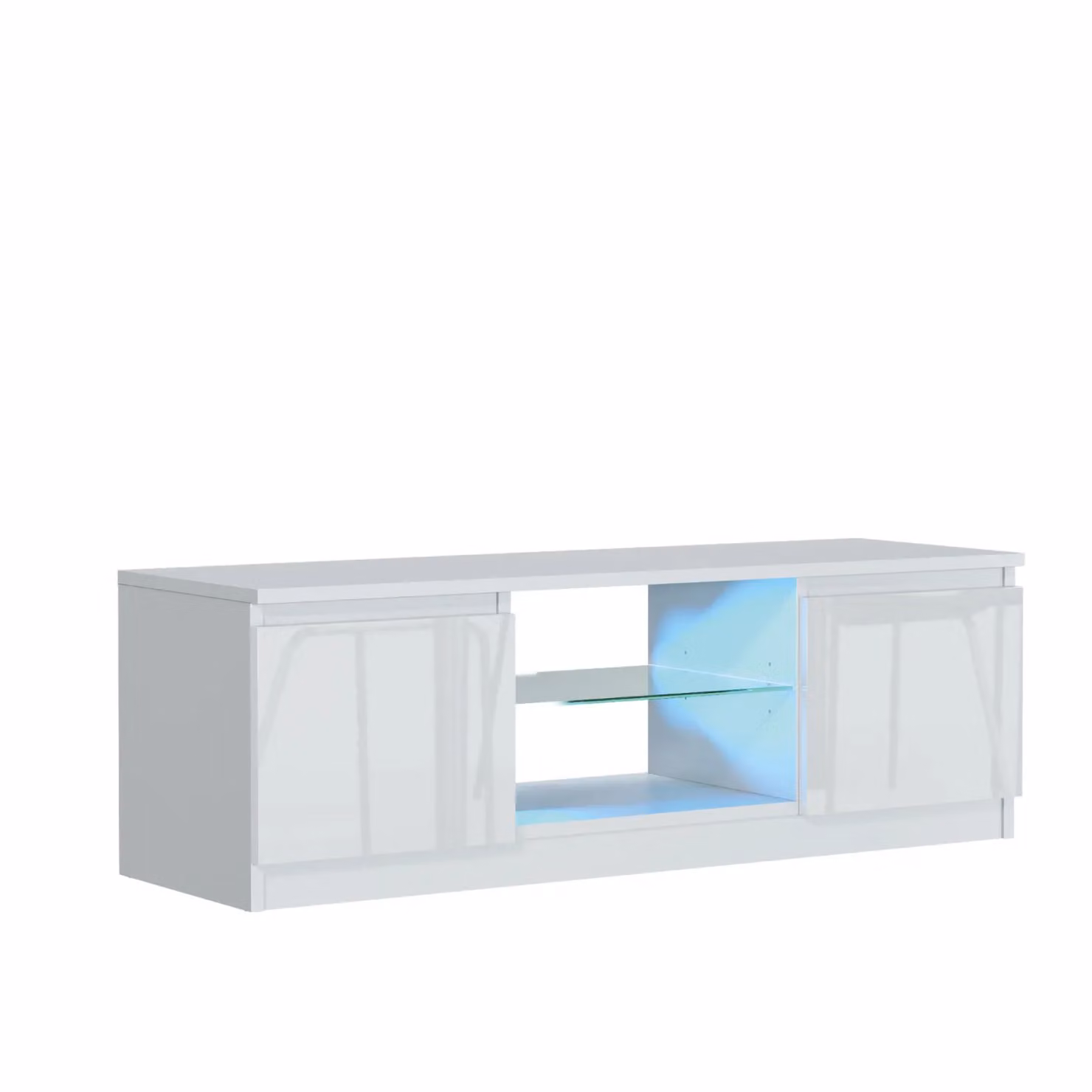 Creative Furniture Aura Modern Glossy White TV Unit with Integrated Lighting W/D/H: 120 x 38 x 40 cm – 2