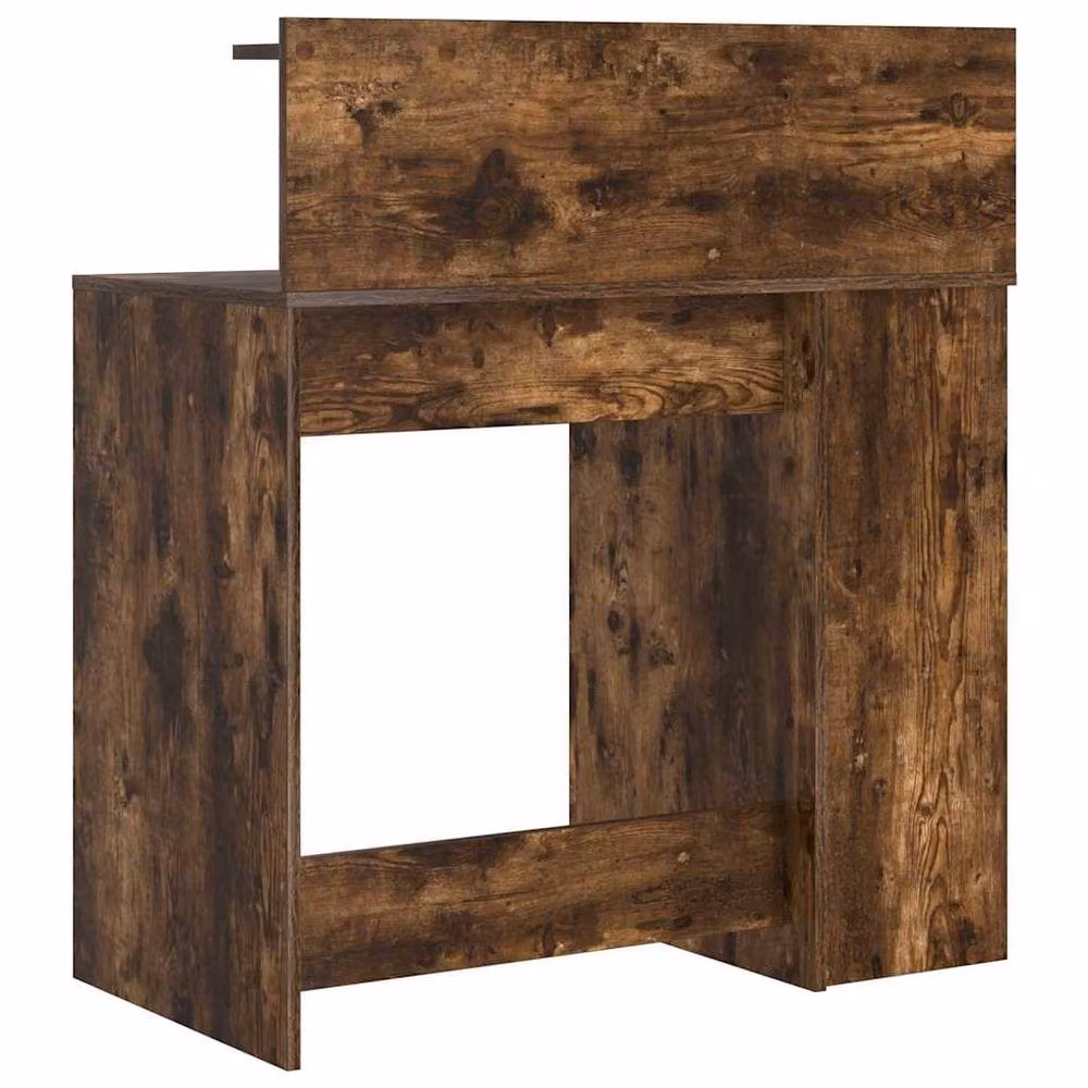 Berkfield Home Writing Desk with Storage in Smoked Oak Brown, W/D/H: 90 x 48 x 101.5 cm – 5