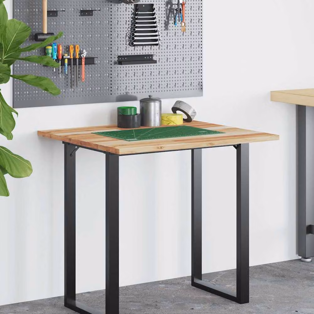 Berkfield Home Solid Wood Acacia Desk Top Oil Finished in Brown, W: 80 cm, D: 60 cm, H: 2 cm – 3