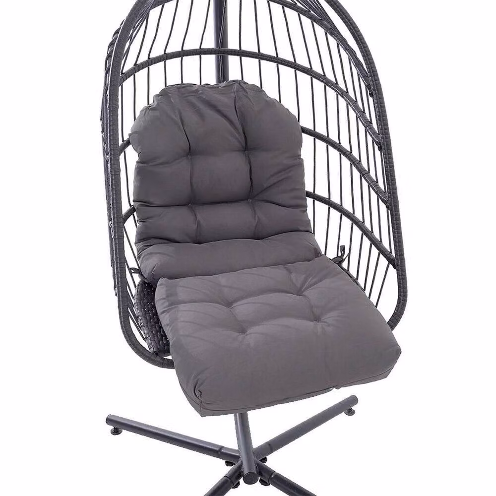 FLAVORA Waterproof Outdoor Garden Chair Lounger Cushion, Dark Grey, W: 110 cm, D: 48 cm, H: 8 cm – 5