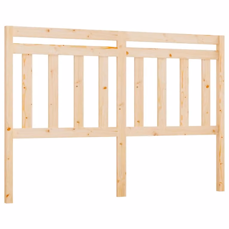 Berkfield Home Rustic Solid Pine Wood Bed Headboard, Brown, W/D/H: 156 x 4 x 100 cm