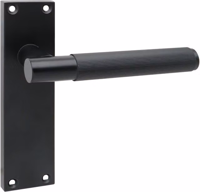 Golden Grace Matt Black Door Handle Set of 6 Pairs