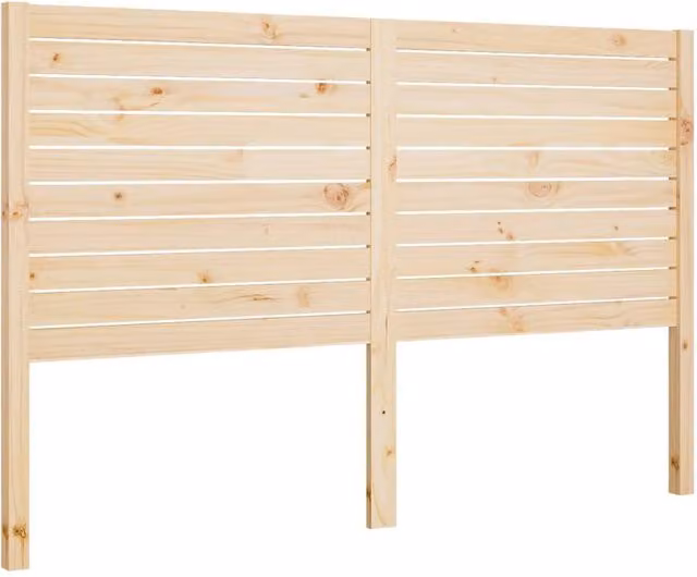 Berkfield Home Rustic Solid Wood Pine Bed Headboard in Natural, W/D/H: 206 x 4 x 100 cm – 1