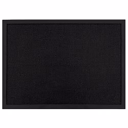 JVL Orion Black Rubber Pin Scraper Doormat, W: 60 cm, D: 80 cm – 1