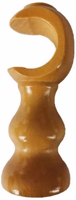 SPETLEK 2-Piece Solid Wood Curtain Rod Brackets in Brown