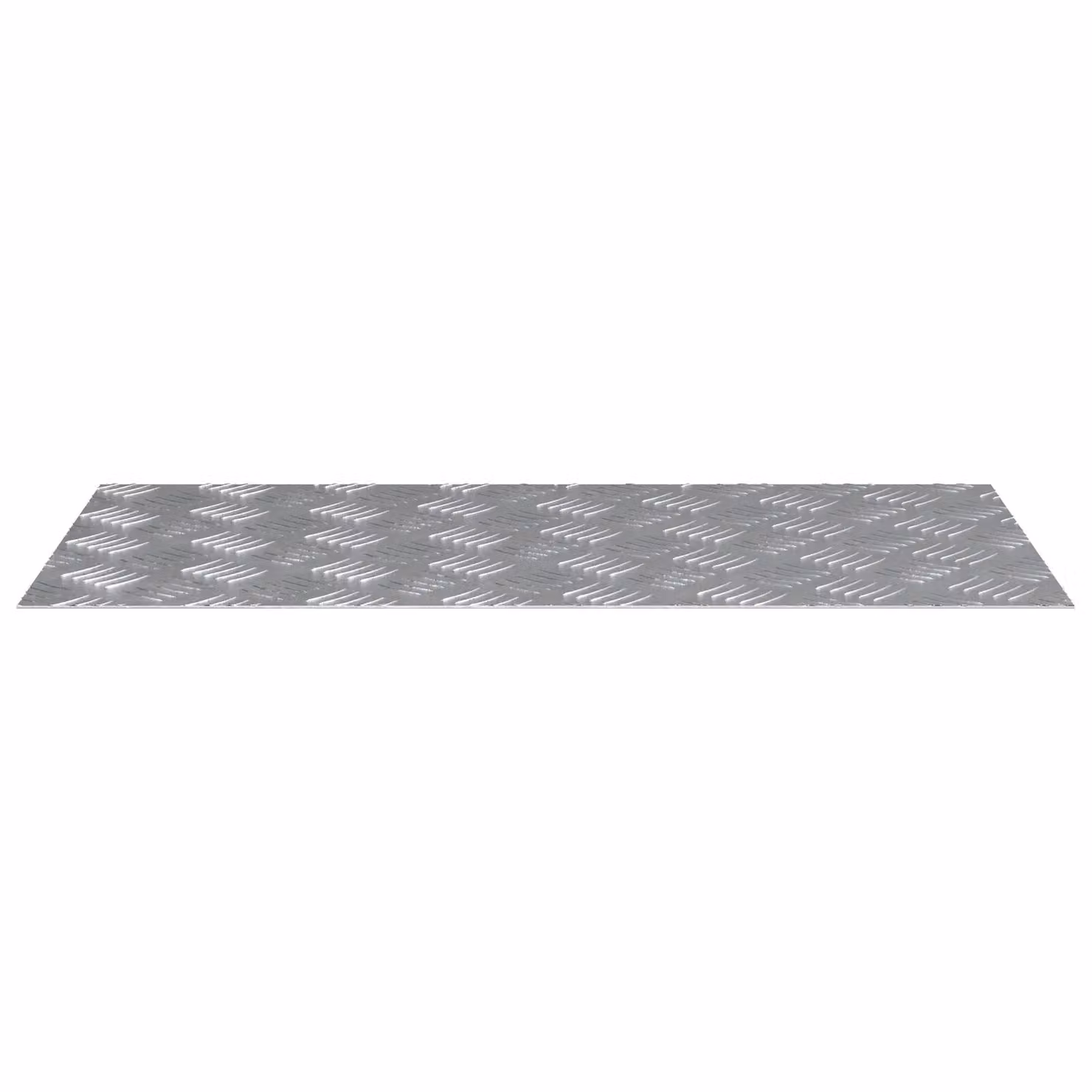 Berkfield Home Non-Slip Brushed Aluminium Checker Plate Sheets in Silver, 2 Pack, W: 80 cm, D: 40 cm – 2