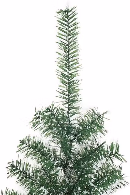 Berkfield Home Beautiful Flocked Snow Artificial Christmas Tree in Green and White, Height: 210 cm