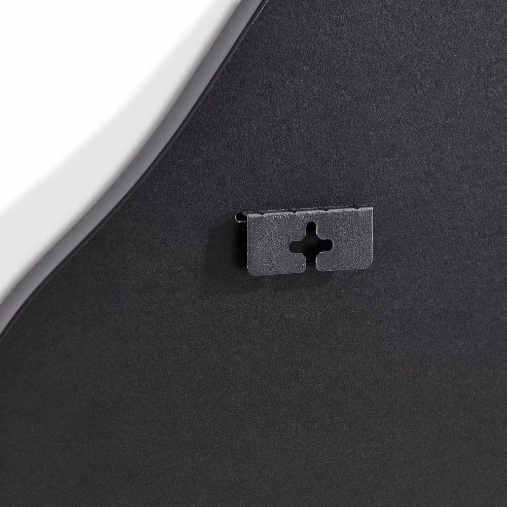 FurnitureboxUK Vita Pebble Shape Wall Mirror in Black Metal, W/H: 60 x 60 cm – 3
