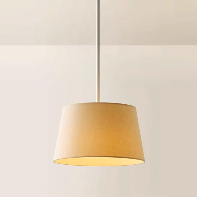 ValueLights Aspen Cone Fabric Pendant Lamp Shade in Blue, Natural or Beige