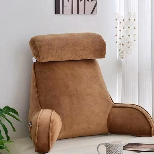 SPETLEK Cuddle Cushion Brown Contoured Wedge Lumbar Support and Head Rest for Adults