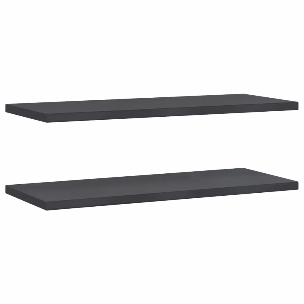 Berkfield Home Black Stainless Steel Wall Shelves, 2 Pack, W/D/H: 100 x 40 x 3 cm – 2