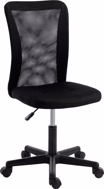 Vinsetto Black Fabric Task Chair with Swivel and Castors – 1
