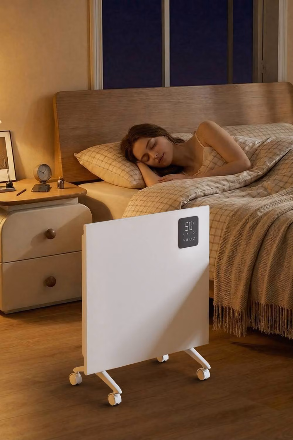 H&O Direct 1000W White Convection Heater with LED Display, Thermostat and App Control – 2