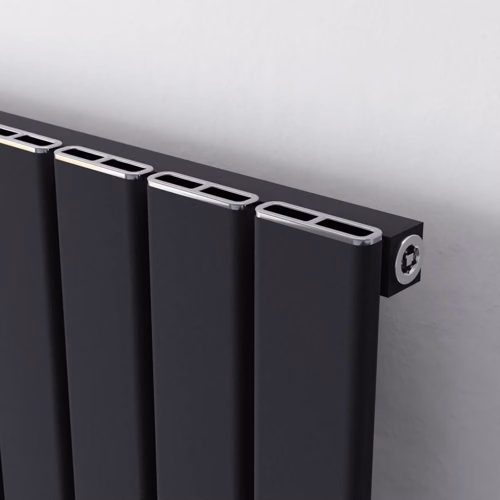 Bathroom Kingdom Delta Line Anthracite Single Flat Panel Vertical Radiator, Grey, H 180 cm x W 34.5 cm – 2