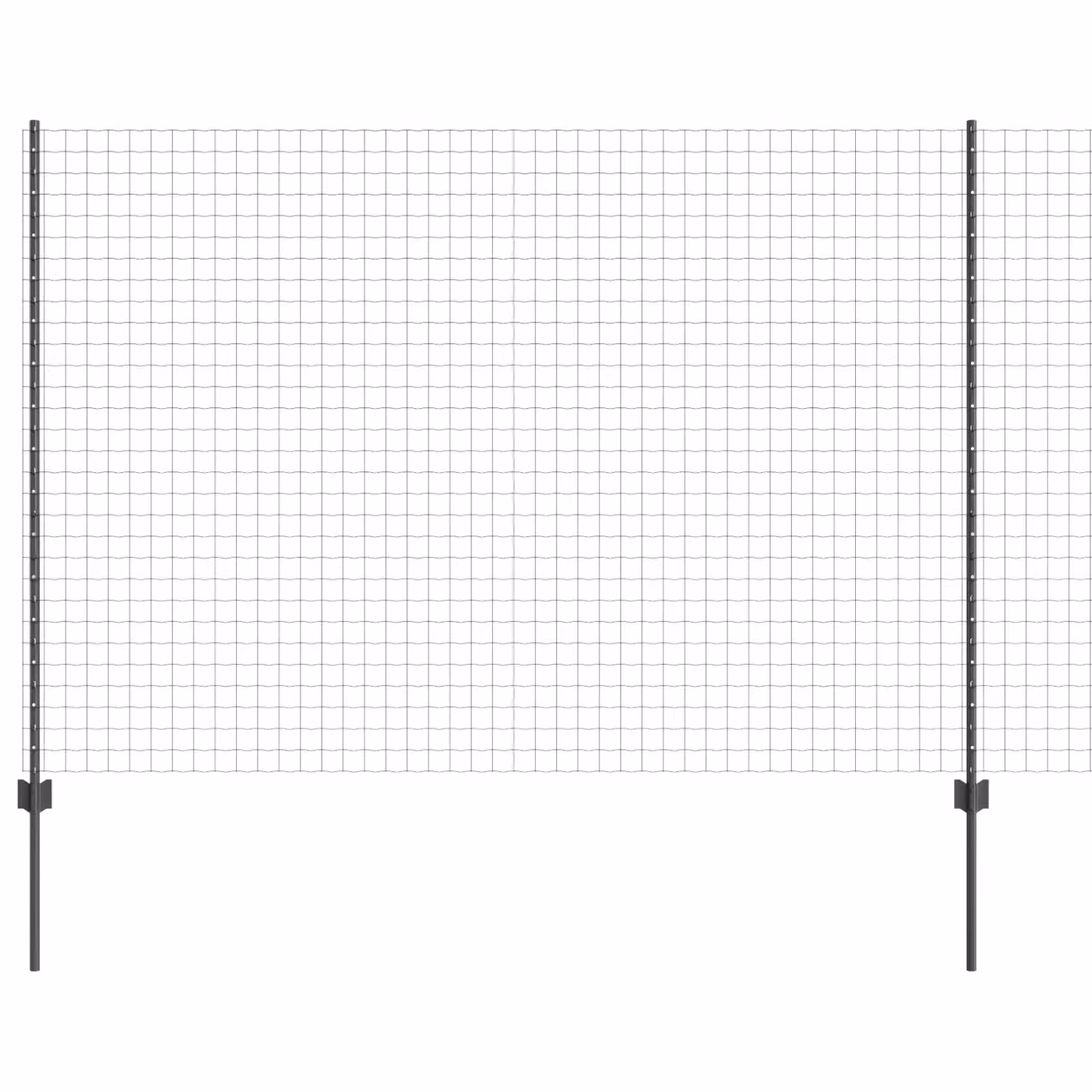 Berkfield Home Euro Fence with 10 U Posts, Grey Powder-Coated Galvanised Steel, 6 x 10 m – 2