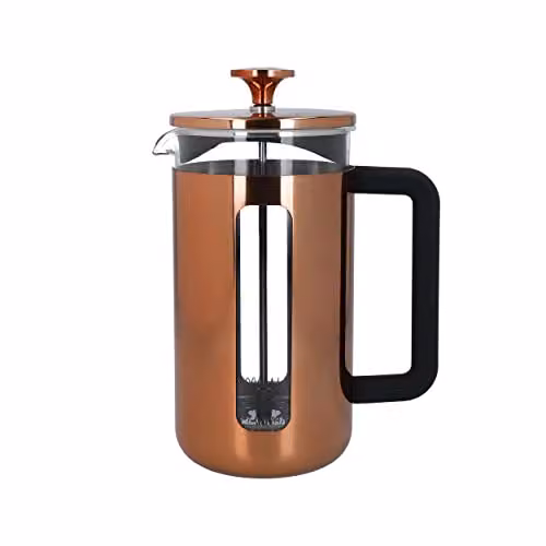 La Cafetiere Pisa Stainless Steel Eight Cup Cafetiere in Copper/Bronze
