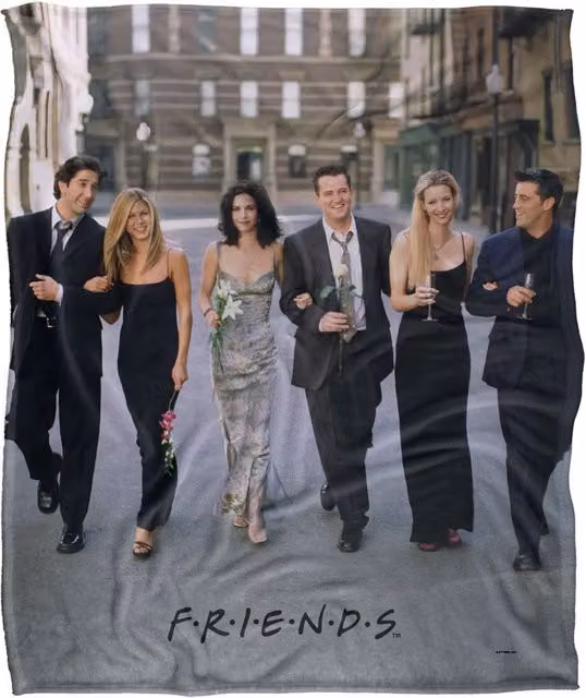 Friends Fancy Walk Officially Licensed Silky Touch Super Soft Throw Blanket, White, W: 152 cm, D: 127 cm – 1