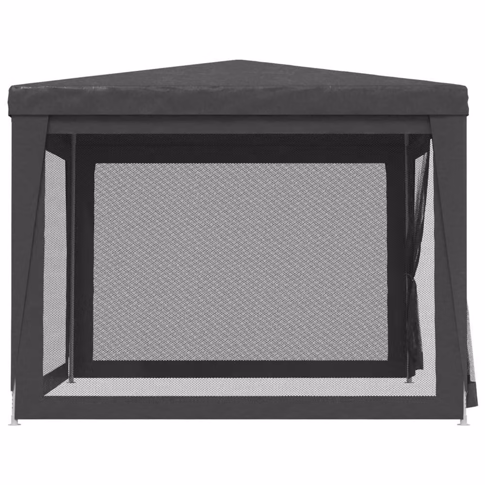 Berkfield Home Party Tent with 4 Mesh Sidewalls, Anthracite Dark Grey, W x D: 300 x 300 cm – 4