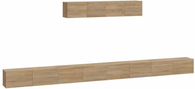 Berkfield Home 4 Piece Sonoma Oak TV Cabinet Set in Brown – 1