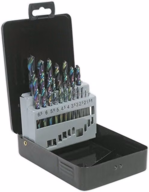 Loops 19 Piece HSS Twist Drill Bit Set in Multicolour