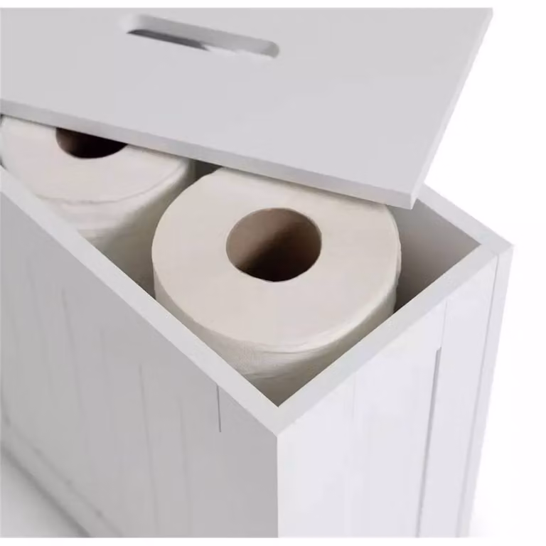 FORGEVIO White Bathroom Storage Toilet Roll Lid, W: 180 cm, H: 180 cm