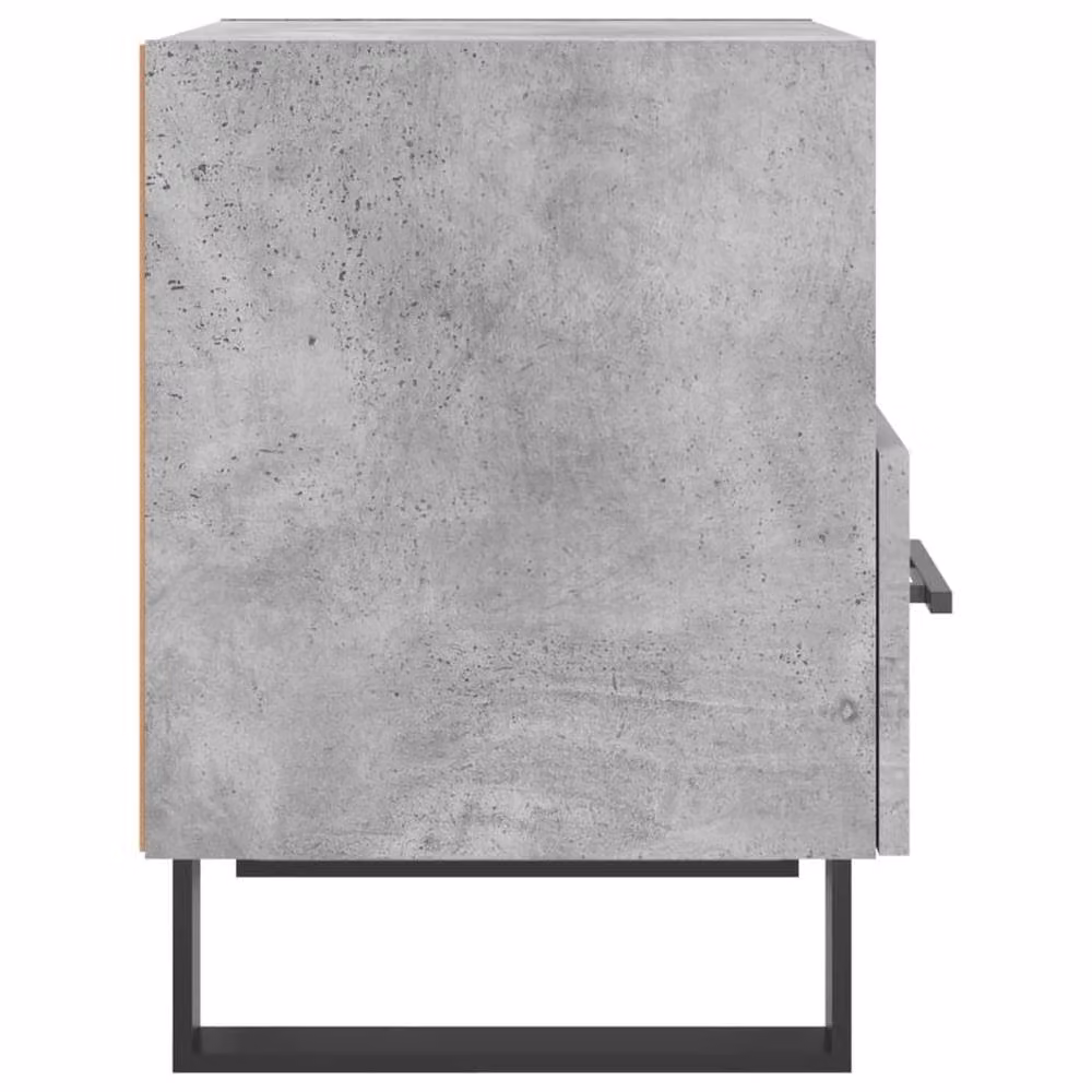 Berkfield Home Modern Bedside Cabinet in Concrete Grey, W/D/H: 40 x 35 x 47.5 cm – 3
