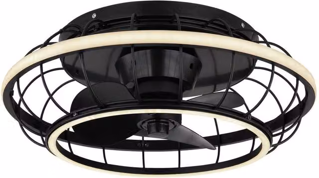 Netlighting Linay LED Ceiling Fan in Matt Black with Remote Control, Dimmable Timer and CCT