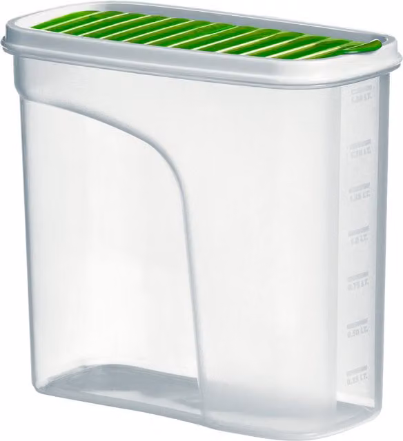 Orsina Grub Tub Food Storage Container, 1.8 l, Green and Transparent