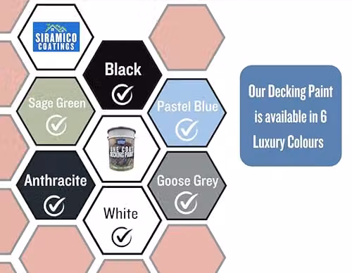 SIRAMICO COATINGS One Coat Anti-Slip Decking Paint, White, 5 Litres – 8