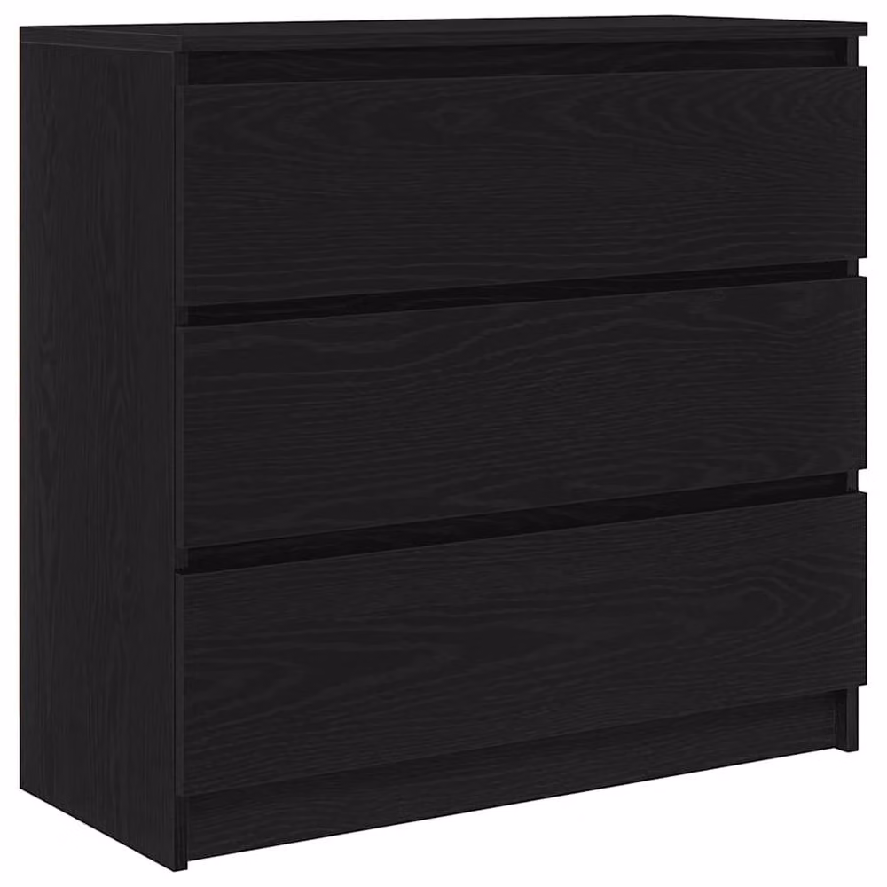 Berkfield Home Black Oak Sideboard, W/D/H: 80 x 35 x 76 cm – 2