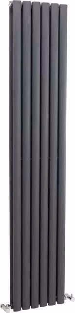Balterley Embrace Vertical Double Panel Radiator, Grey Anthracite, H 180.0 cm x W 35.4 cm – 1