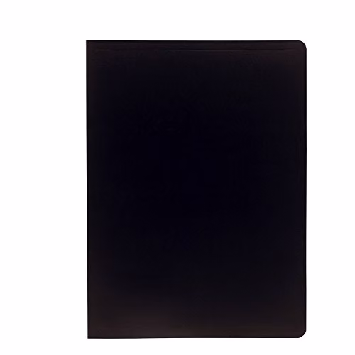 Exacompta Soft PP A4 Display Book with 100 Pockets and 200 Viewing Pages, Black