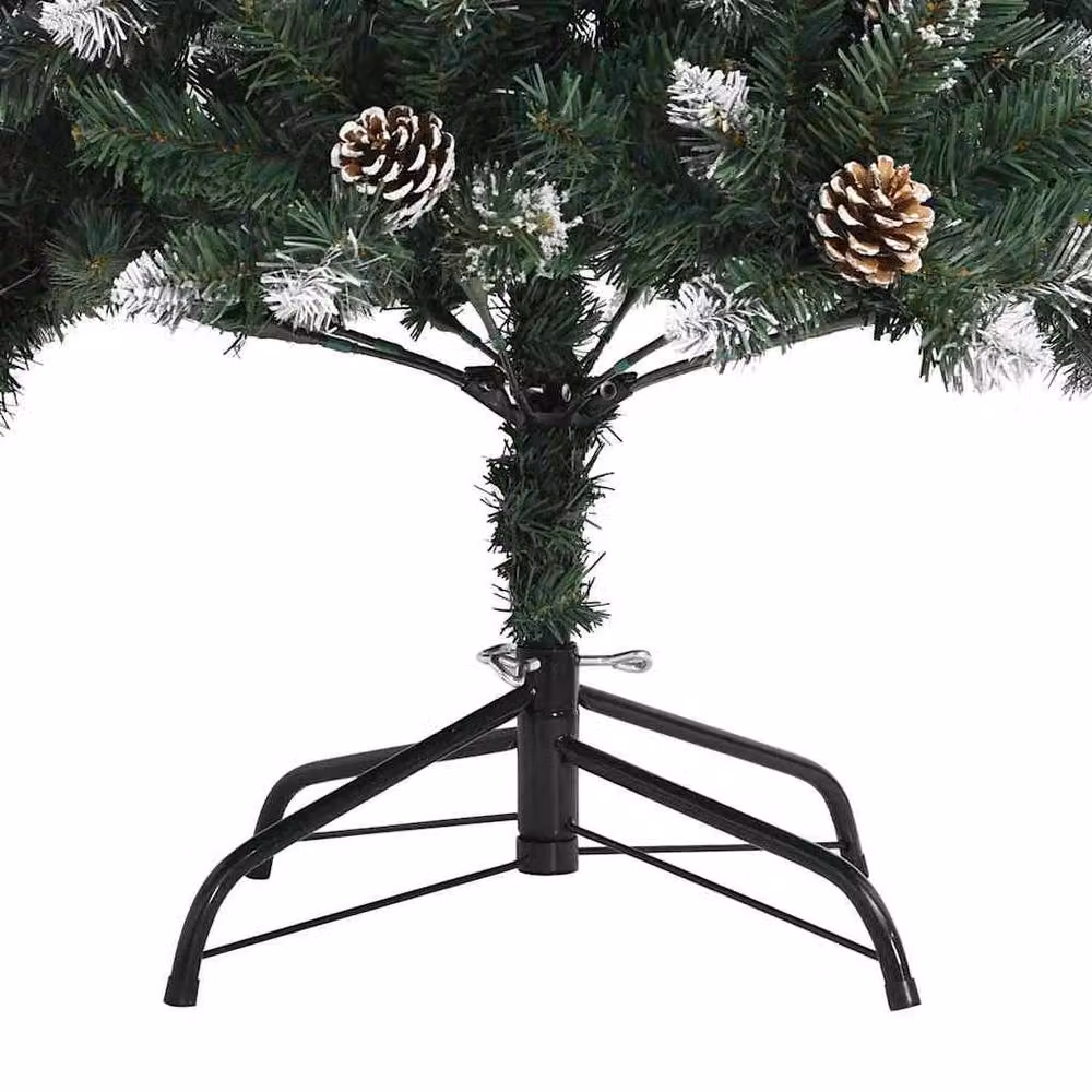 Berkfield Home Artificial Christmas Tree with 150 LEDs, Green, H x W x D: 150 x 66 x 66 cm – 4
